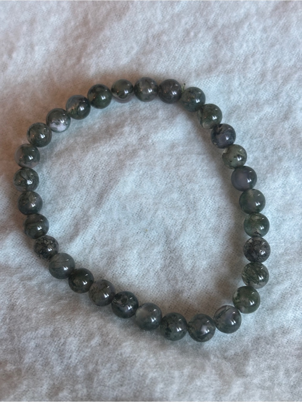 Moss Agate Stretch bead bracelet
